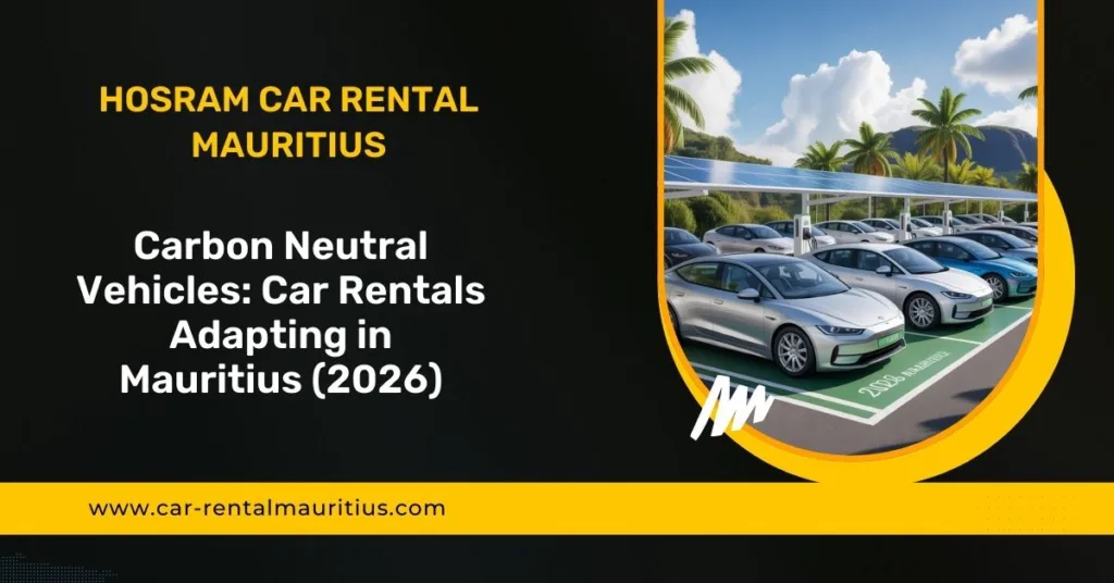 Carbon Neutral Vehicles: Car Rentals Adapting in Mauritius (2026)